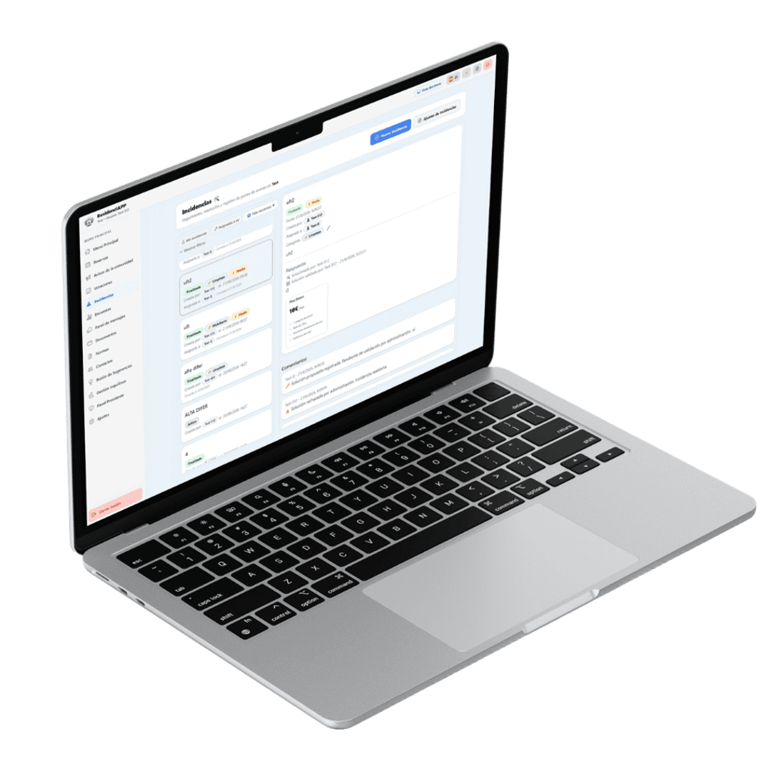 Portal web de incidencias
